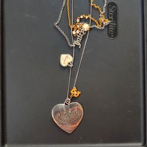 Silver and gold juicy couture multi-layered necklace